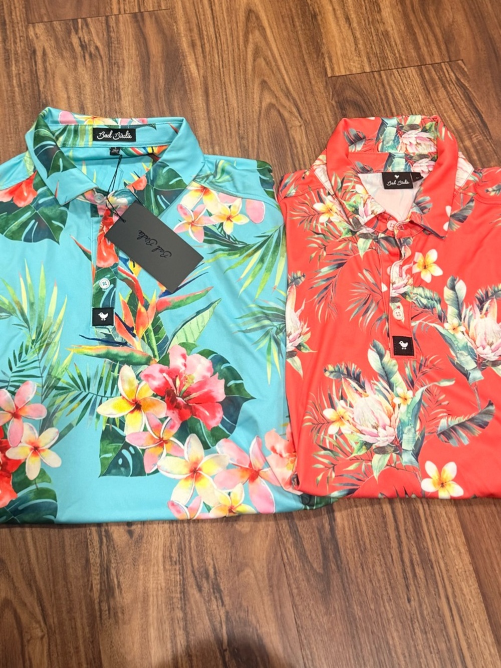 Tommy Bahama Floral Print Short-Sleeve Polo - Turquoise
